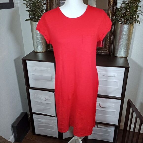 GAP RED TEE-SHIRT DRESS SZ.S/M EUC - Picture 2 of 8